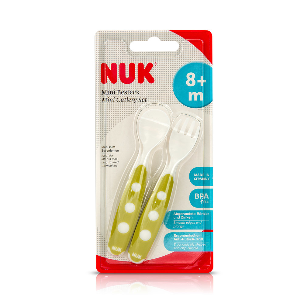 NUK - Mini Cutlery Set 8m+ (Πράσινο)